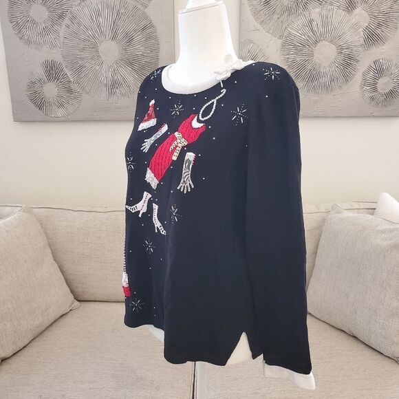 Berek Embellished Christmas Fancy Outfit Sweater sz Med - Picture 3 of 9